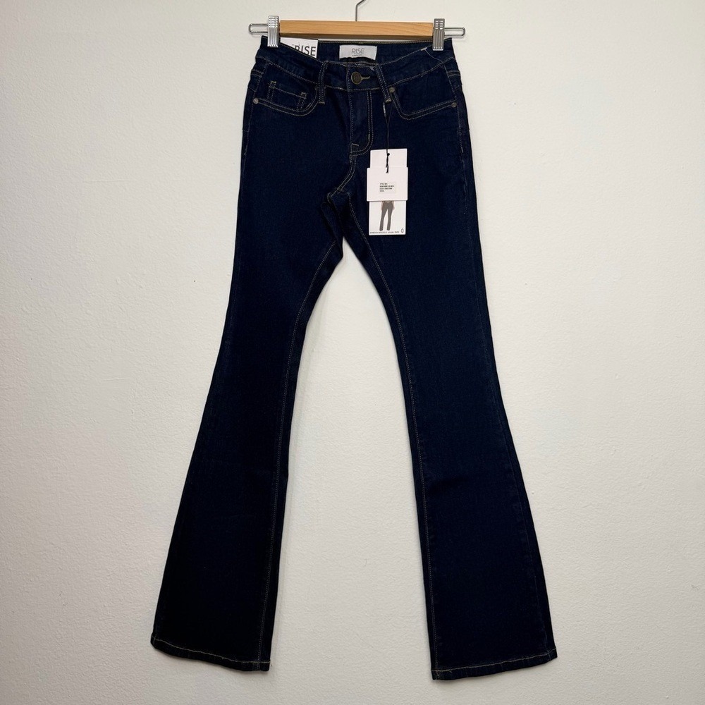 Rise Suppy Co Women's  stretch Bootcut Blue‎ Jeans